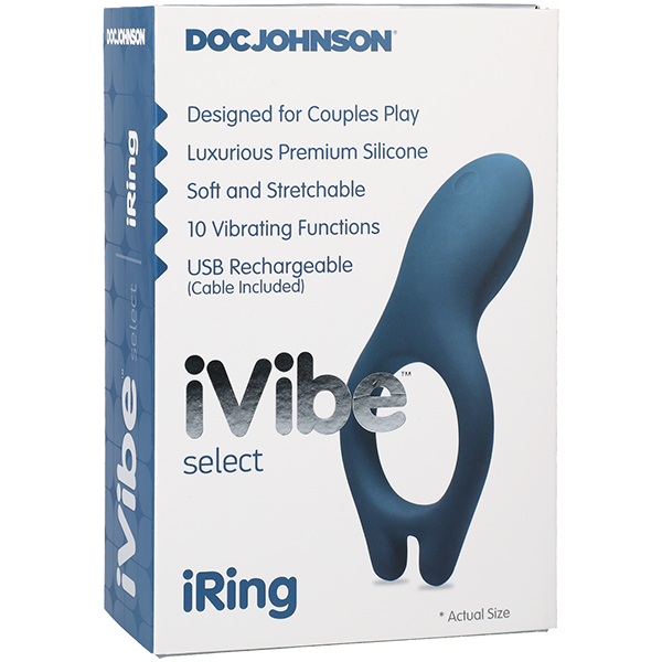 IVibe IRing 10 Function Vibrating Mens Cock Ring Marine Blue Vibrating Cock Rings