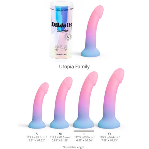 LOVE TO LOVE DILDOLLS Utopia Silicone Dildo - Realistic Dildos