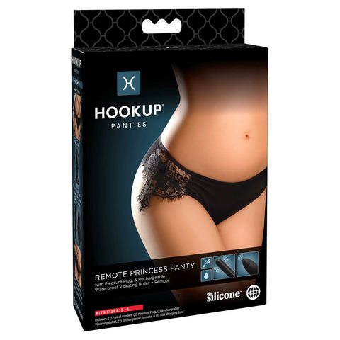 Pipedream HOOKUP Remote Princess Panty With Vaginal Plug - G-Strings, Panties and Shorts