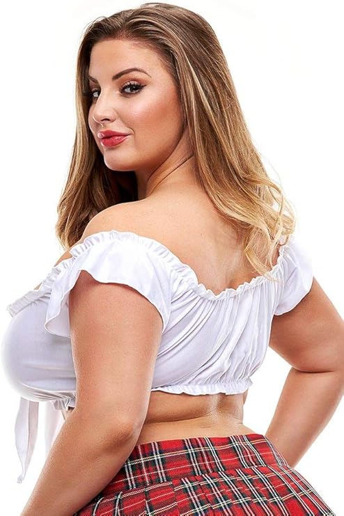 Teachers Pet Sexy School Girl Tie Top White - Bras and Bra Sets