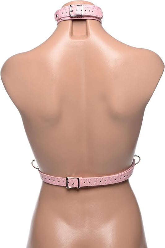 Frisky Miss Behaved Pink Chest Harness - Cuffs And Restraints