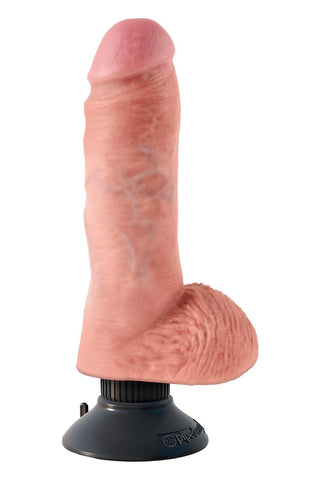 King Cock Multi Functions Realistic Cock with Balls - Vibrating Dildos