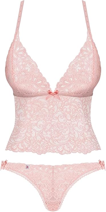 Obsessive Delicanta Womens Top & Panties Pink G-Strings, Panties and Shorts