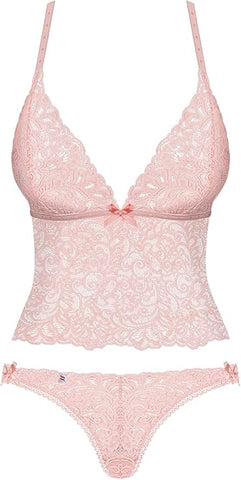 Obsessive Delicanta Womens Top & Panties Pink - G-Strings, Panties and Shorts