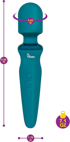 Viben Fierce Rechargeable Vibrating Wand Massager Ocean - Body Wands
