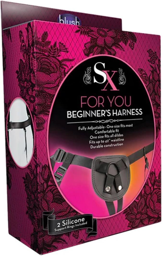 Blush Novelties SX For You Adjustable Strap On Harness Black Strap On Sextoys