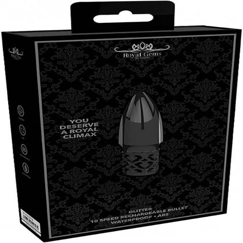 Shots Royal Gems Sparkle Rechargeable ABS Bullet Vibrator - Bullet Vibrators