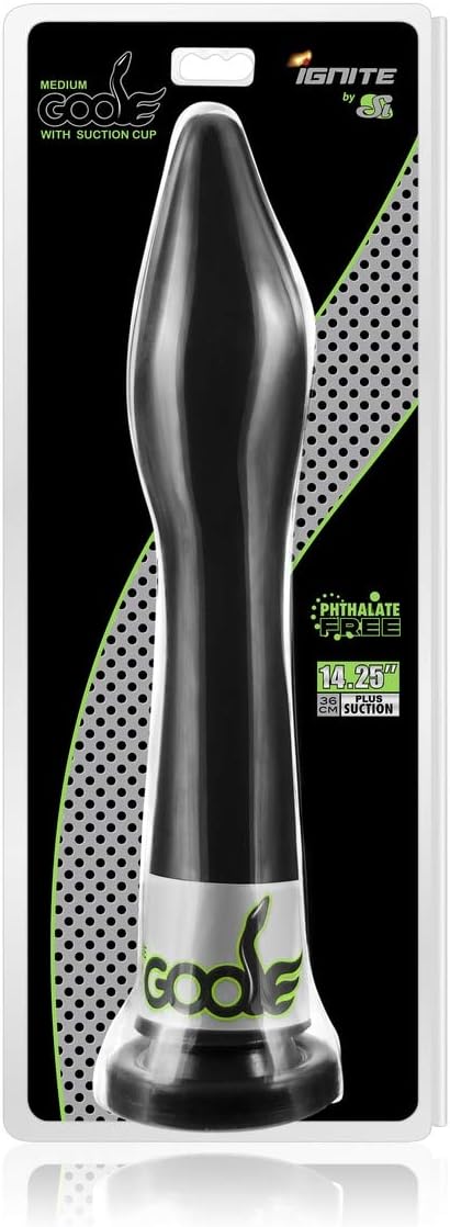SI Novelties Goose Medium Anal Dildo With Suction Cup Black Anal Dildos