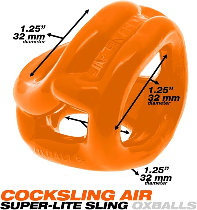 Oxballs Original Lite Cocksling Air Orange Ball and Cock Toys