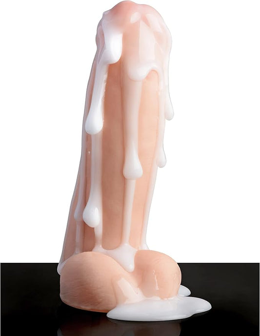 Loadz 8 inch Realistic Squirting Dildo with Syringe - Realistic Dildos
