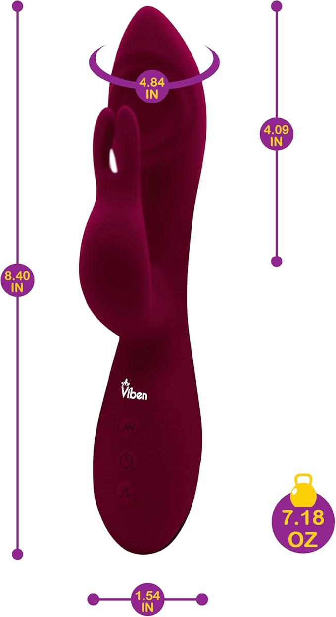 Viben Pzazz Rechargeable Thumping Rabbit Vibrator Ruby Rabbit Vibrators