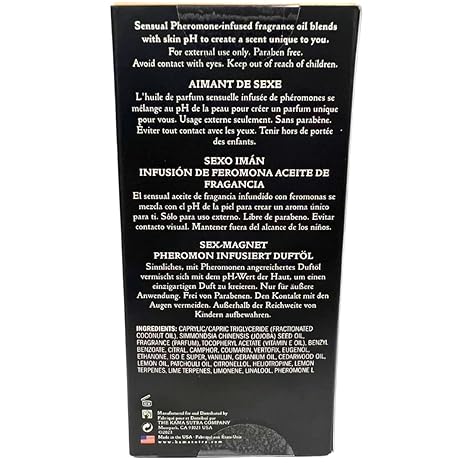 Kama Sutra Products SEX MAGNET Pheromone Vanilla Amber Fragrance Oil Prepack Display 20 Units - Bath and Intimate Fragrances