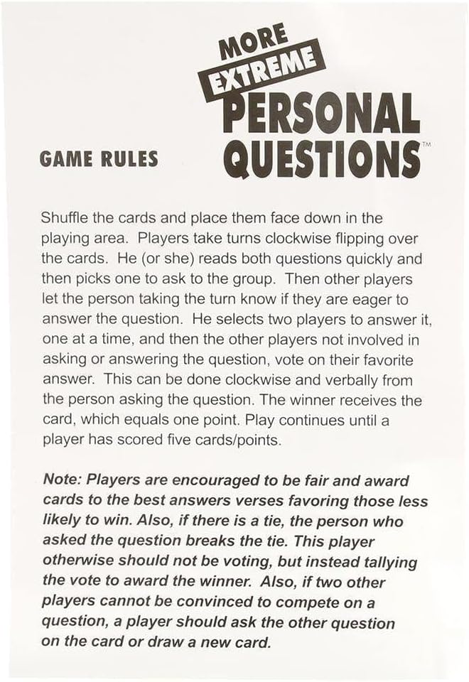 Kheper Games More Extreme Personal Questions Game Sex Games, Coupons and Tricks