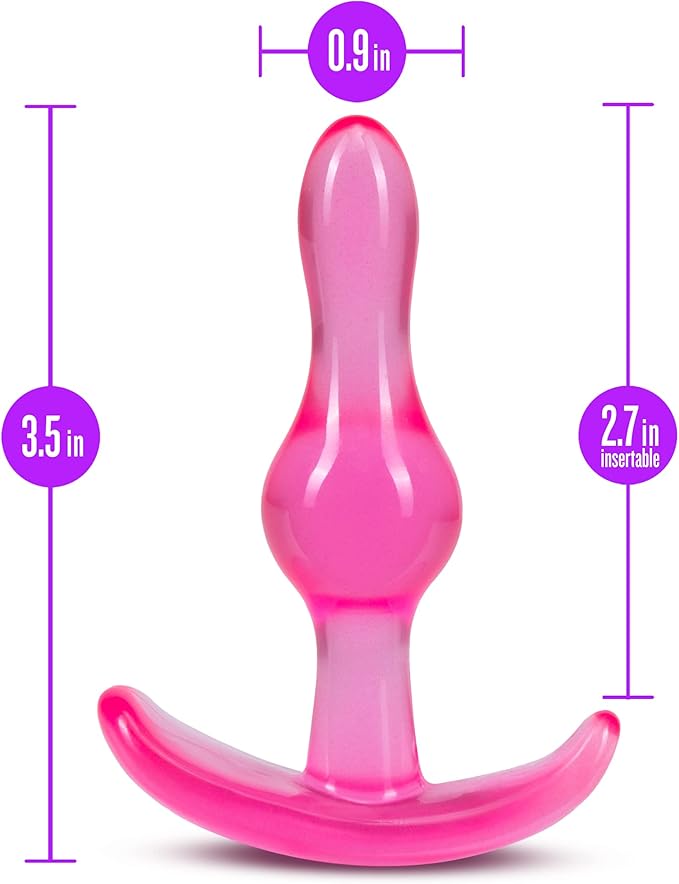 Blush Novelties B Yours Curvy Anal Plug 8.9cm Pink Butt Plugs