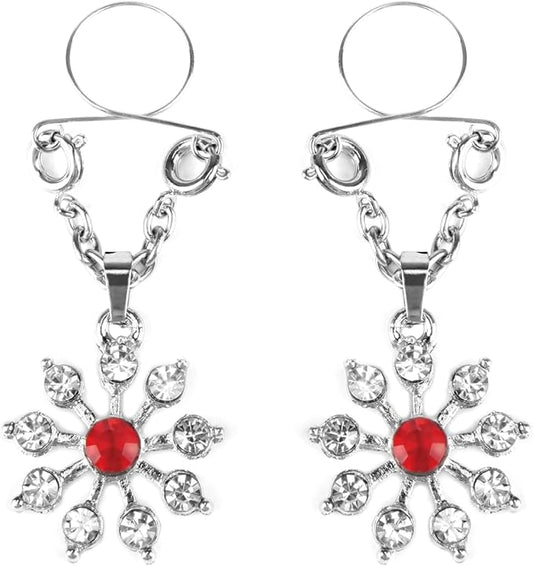 Peekaboo Pasties Ruby and Diamond Star Nipple Jewellery Breast and Nipple Toys