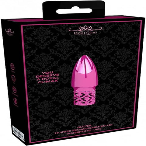Shots Royal Gems Sparkle Rechargeable ABS Bullet Vibrator - Bullet Vibrators