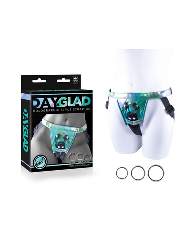 Nanma Day-Glad Pu Harness With 3 Different Size Metal Ring - Strap On Sextoys