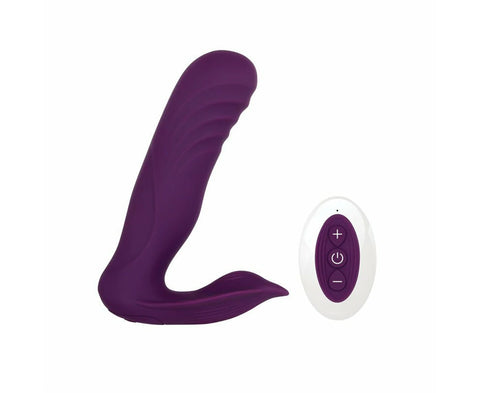 Gender X VELVET HAMMER USB Rechargeable Wearable Vibe with Remote Purple - Remote Control Vibrators