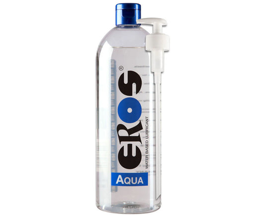 EROS AQUA Water Based Lubricant Bottle with Pump 1000ml - Water Based Lubes