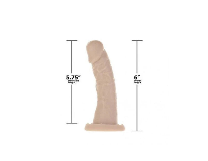 Addiction Edward Realistic Non Vibrating Dong 6 Inch Beige Realistic Dildos