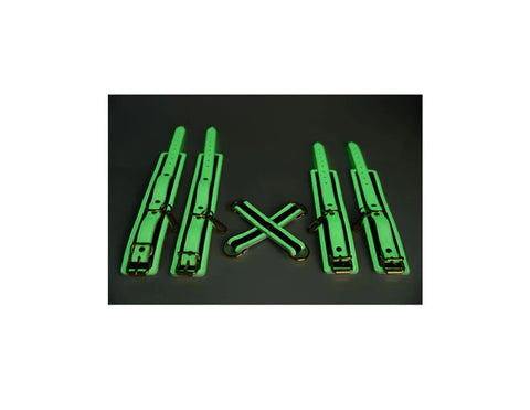 Master Series Kink In the Dark Glowing Hog Tie Set Fluro Green - Cuffs And Restraints