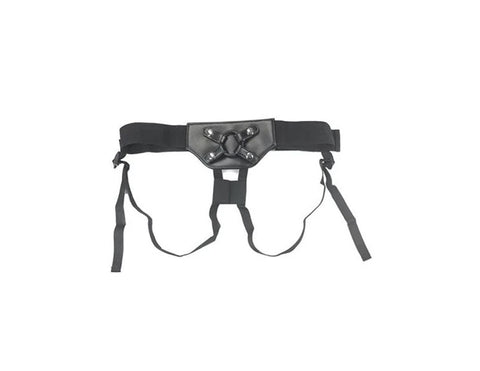 Addiction Strap On Harness With Silicone O Rings Black - Strap On Sextoys