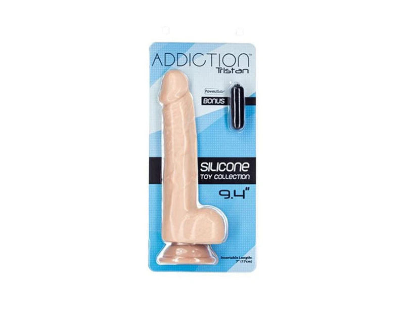 Addiction Tristan Realistic Dong Beige 9 Inch Realistic Dildos