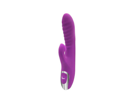 Viben Frenzy Suction 12 Function Rabbit Vibrator Berry - Rabbit Vibrators