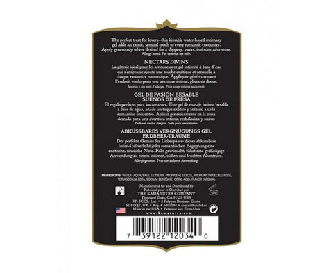 Kama Sutra Divine Nectars Strawberry Dreams Body Glide 150ml - Water Based Lubes
