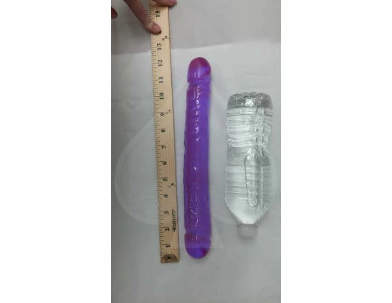 Crystal Jellies Jr Double Dong Purple 12 Inch Double Ender