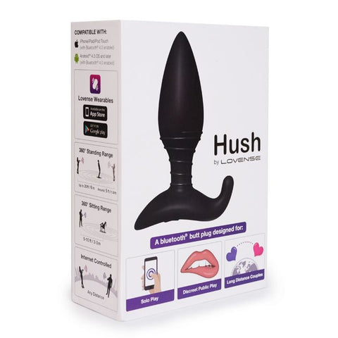 Lovense Hush Bluetooth Compatible Vibrating Anal Plug - Remote Control Vibrators
