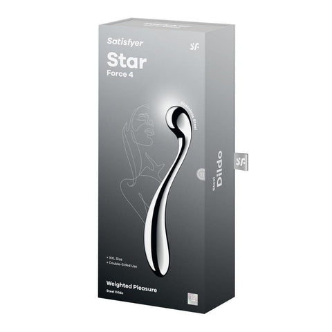 Satisfyer Star Force 4 Chrome 26 cm Steel Dildo - Steel Sex Toys
