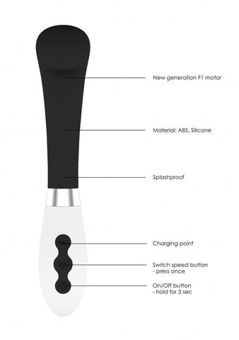 Shots Luna Aceso USB Rechargeable Silicone G Spot Stimulator - G-Spot Vibrators