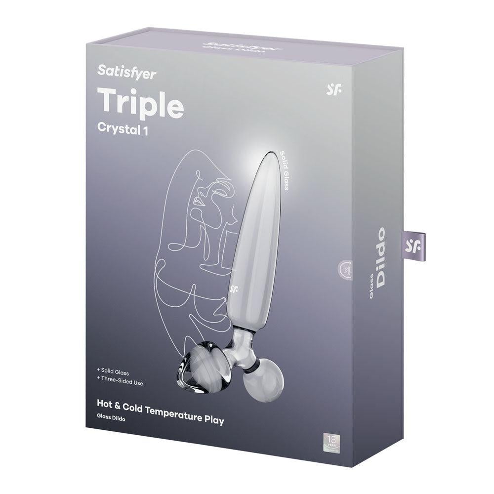 Satisfyer Triple Crystal 1 Glass 3-in-1 Butt Plug Butt Plugs
