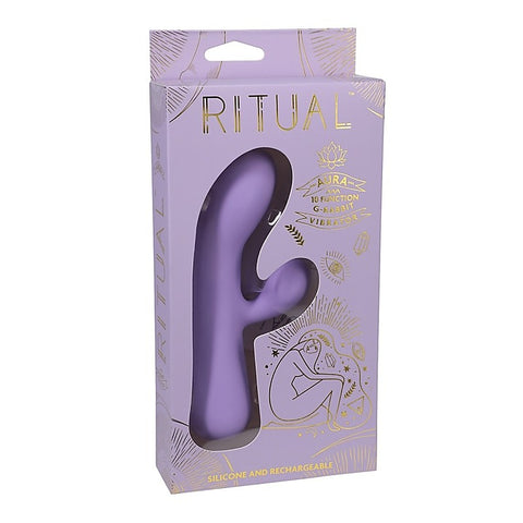 Ritual Aura Rechargeable Silicone Rabbit Vibe by Doc Johnson - Rabbit Vibrators