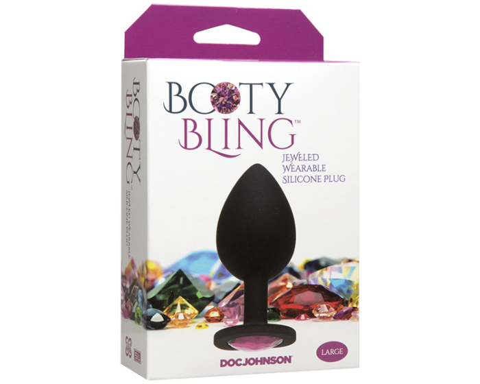 Doc Johnson Booty Bling Large Silicone Butt Plug Clit Ticklers and Pulsators