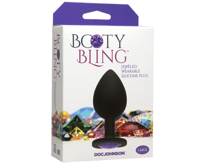 Doc Johnson Booty Bling Large Silicone Butt Plug Clit Ticklers and Pulsators