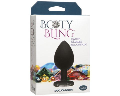 Doc Johnson Booty Bling Large Silicone Butt Plug - Clit Ticklers and Pulsators