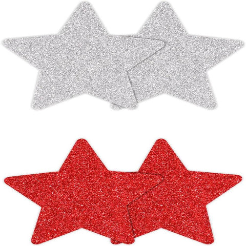 NS Novelties Pretty Nipple Pasties Glitter Stars 2 Pair - Breast and Nipple Toys