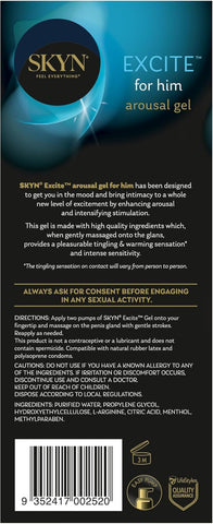 SKYN Excite Arousal Gel For Him 15ml - Delay and Excite Sprays