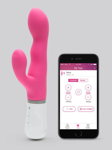 Lovense Nora Bluetooth Compatible Rabbit Vibrator - Rabbit Vibrators