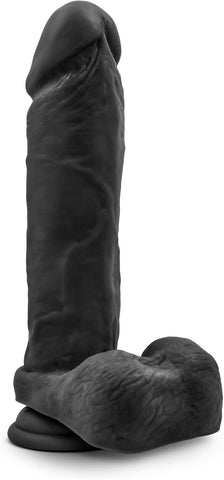 Au Naturel Bold Massive Realistic Dildo With Balls Black 9 Inch - Realistic Dildos