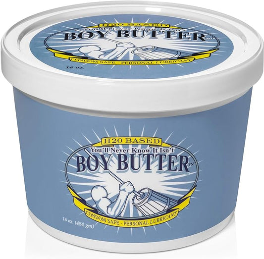 Boy Butter H2O Water Based Cream Lubricant 16 Oz Tub Water Based Lubes