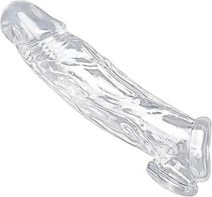 Size Matters Realistic Clear Penis Enhancer and Ball Stretcher Penis Sleeves and Extenders