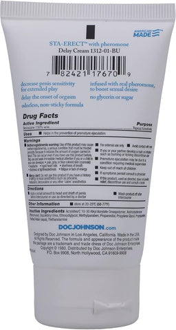 Doc Johnson Sta Erect With Pheromone Sex Delay Cream - Delay and Excite Sprays