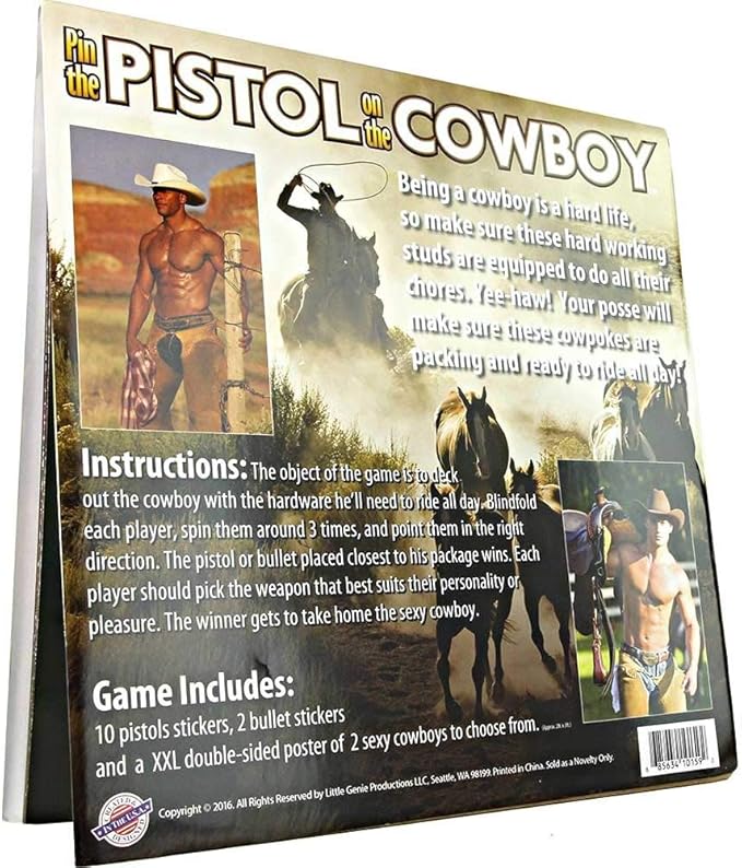 Little Genie Pin The Pistol On The Cowboy Hens Party Game Sex Games, Coupons and Tricks