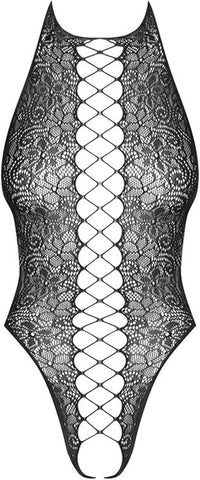 Obsessive Open Crotch Center Stitch Halter Womens Teddy - Teddies and Bodysuits