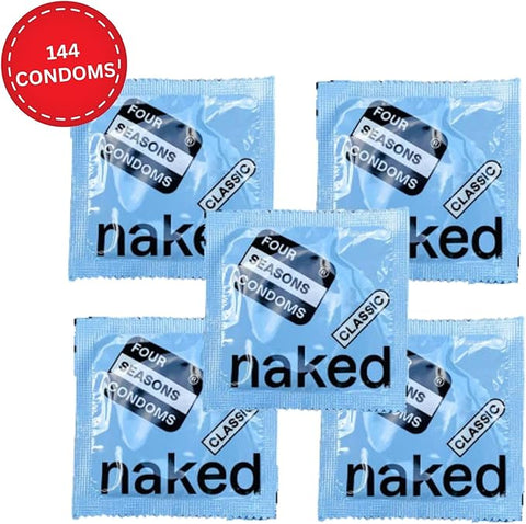Four Seasons Naked Classic Condoms Bulk Box of 144 - Condoms