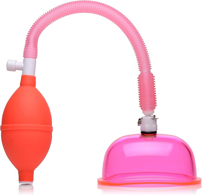 XR Brands Size Matters Vaginal Pump And Cup Set Pink Pussy And Clit Toys