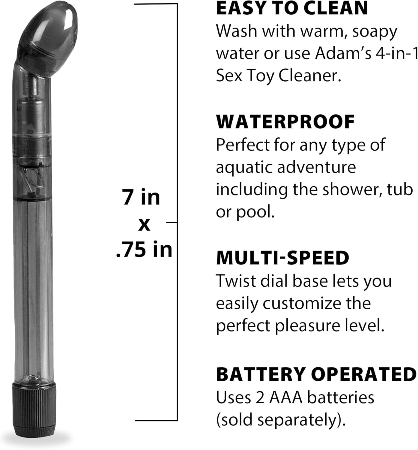 Adam & Eve Waterproof Vibrating Prostate Massager 17.8 cm Prostate Toys